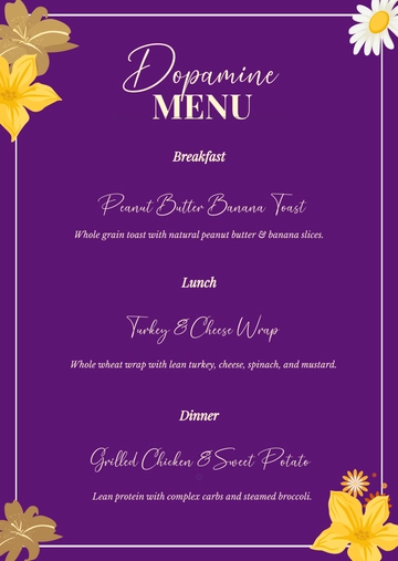 Free Purple ADHD Menu Template to Edit Online