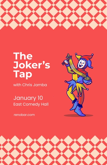 Free Stand-Up Comedy Show Poster Template to Edit Online