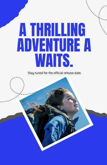 Free Blue Coming Soon Teaser Poster Template to Edit Online