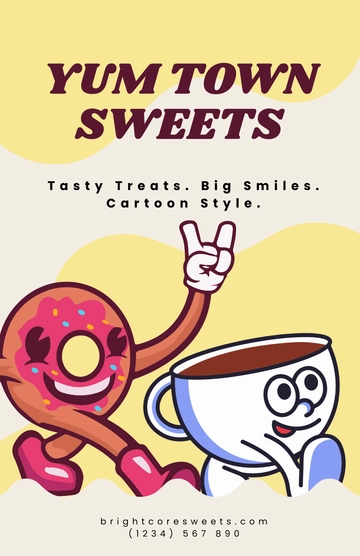 Free Cartoon Food Poster Template to Edit Online