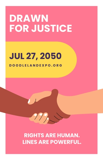 Free Human Rights Cartoon Poster to Edit Online