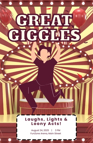 Free Cartoon Circus Poster Template to Edit Online