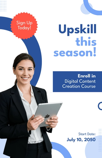 Free Course Promotion Poster Template to Edit Online