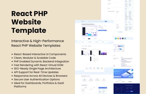 Free React PHP Website Template