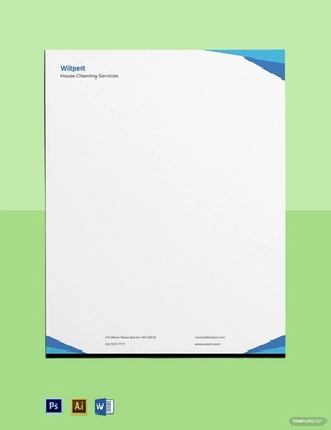 House Cleaning Letterhead Template