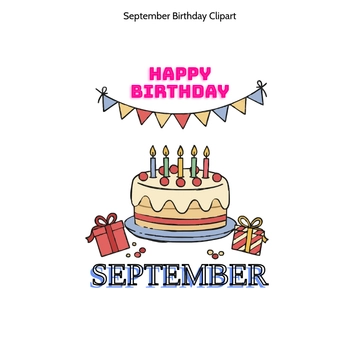 Free September Birthday Clipart to Edit Online
