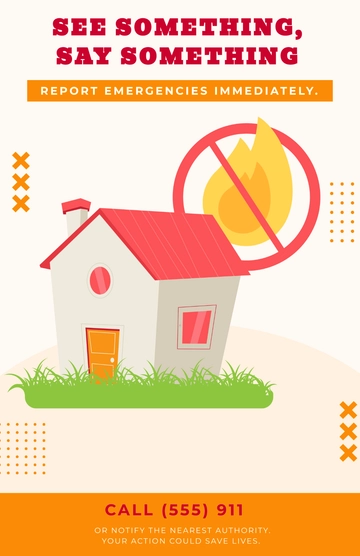 Free Emergency Reporting Poster Template to Edit Online