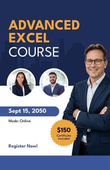 Free Course Poster Template to Edit Online