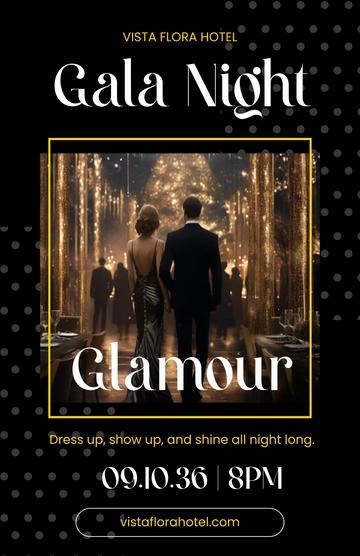 Free Gala Party Poster Template to Edit Online