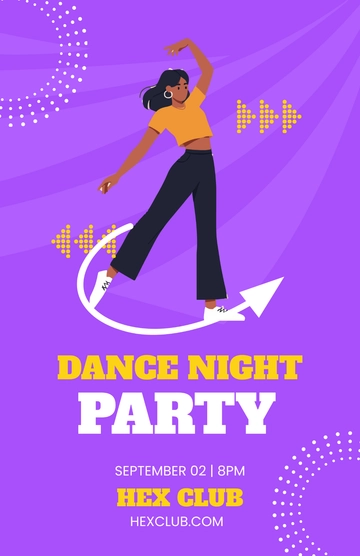 Free Dance Party Poster Template to Edit Online