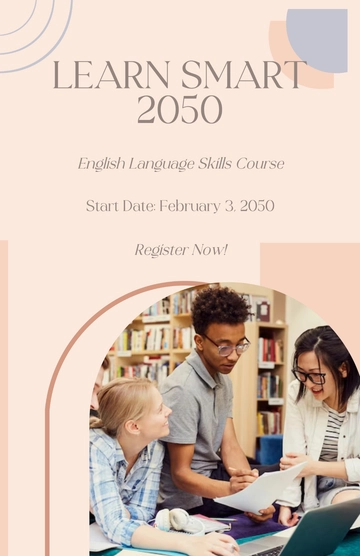 Free Aesthetic Education Course Poster Template to Edit Online
