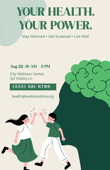 Free Aesthetic Health Awareness Poster Template to Edit Online