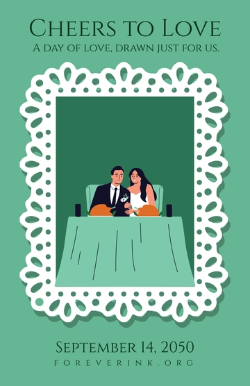 Free Cartoon Wedding Poster to Edit Online
