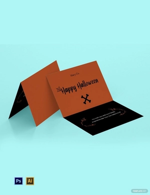 Free Halloween Folded Card Template to Edit Online