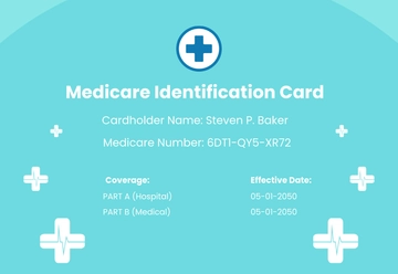 Free Medicare Identification Card Template to Edit Online