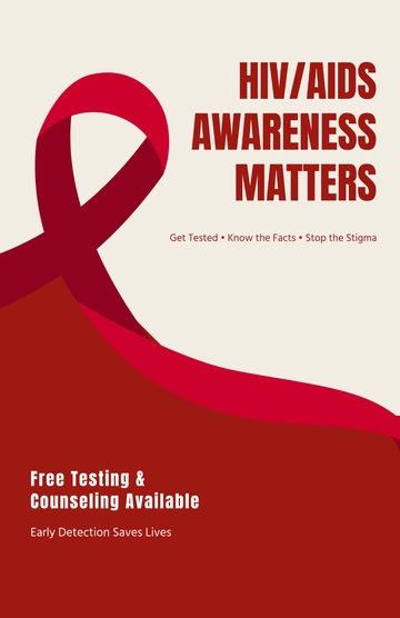 Free HIV/AIDS Awareness Poster Design Template to Edit Online