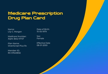 Free Pharmaceutical Medicare Card Template to Edit Online
