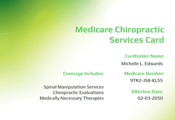 Free Chiropractic Medicare Card Template to Edit Online