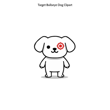 Free Target Bullseye Dog Clipart to Edit Online