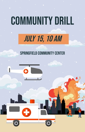 Free Modern Emergency Preparedness Poster Template to Edit Online