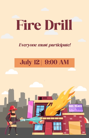 Free Emergency Fire Prevention Poster Template to Edit Online