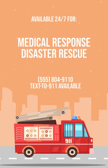 Free Orange Emergency Services Poster Template to Edit Online