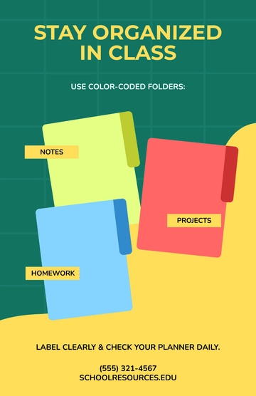 Free Colorful School Informational Poster Template to Edit Online