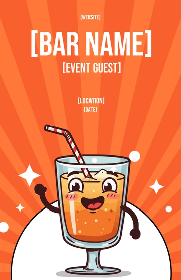 Free Blank Funny Bar Poster Template to Edit Online