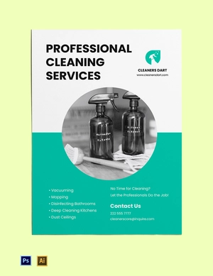 Free Professional Cleaning Services Poster Template to Edit Online
