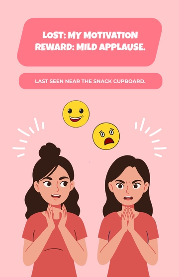 Free Pink Funny Gag Poster Template to Edit Online