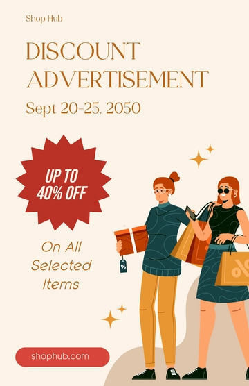 Free Discount Advertisement Poster Template to Edit Online