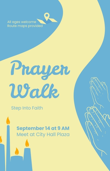 Free Blue Prayer Walk Poster Template to Edit Online Free Blue Prayer Walk Poster Template to Edit Online