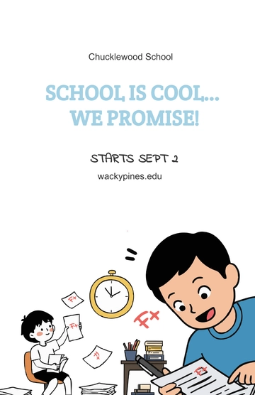 Free Funny School Poster Template to Edit Online