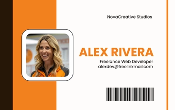 Free Simple Horizontal Personal ID Card Template to Edit Online