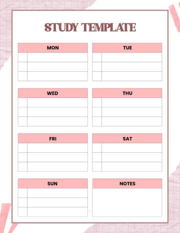 Free Study Template to Edit Online