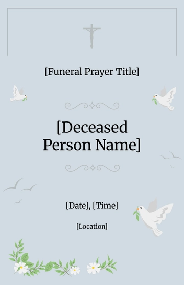 Free Blank Funeral Prayer Poster Template to Edit Online Free Blank Funeral Prayer Poster Template to Edit Online
