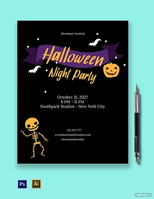 Halloween Night Party Flyer Template