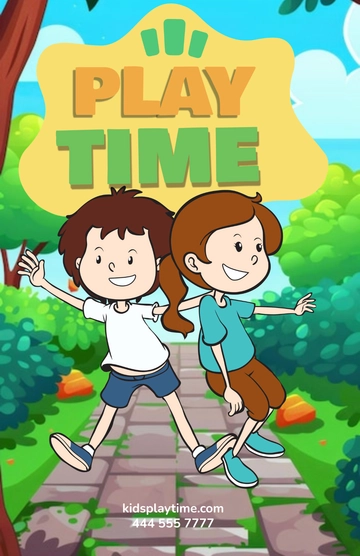 Free Children’s Cartoon Poster Template to Edit Online