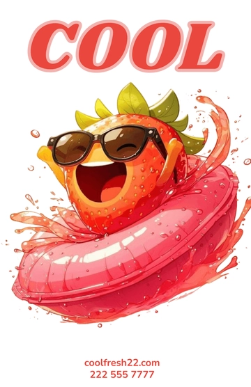 Free Fresh Cartoon Poster Background Template to Edit Online