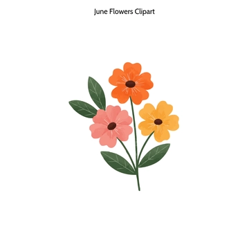 Free June Flowers Clipart to Edit Online