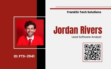 Free Horizontal ID Card with QR Code Template to Edit Online