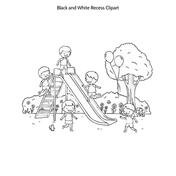 Free Black and White Recess Clipart to Edit Online