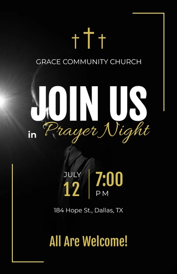 Free Elegant Prayer Poster Template to Edit Online