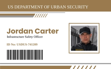 Free Horizontal Government ID Card Template to Edit Online