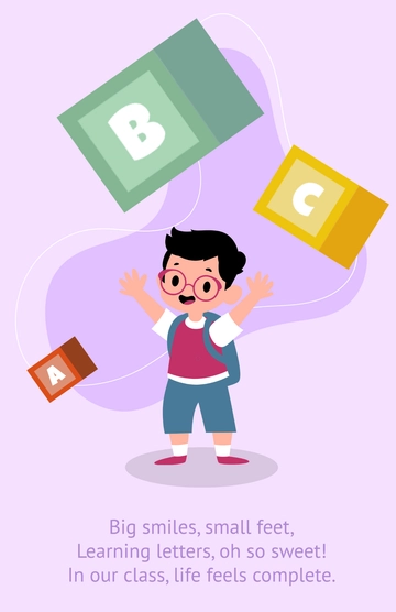 Free Kindergarten Poem Poster Template to Edit Online