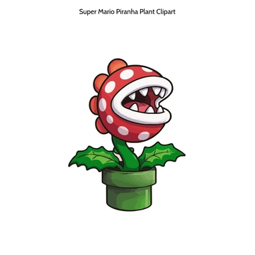Free Super Mario Piranha Plant Clipart to Edit Online