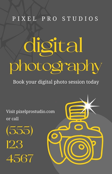 Free Digital Photography Poster Template to Edit Online