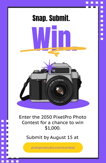 Free Modern Photography Contest Poster Template to Edit Online