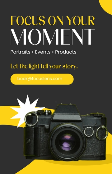 Free Photography Camera Poster Template to Edit Online