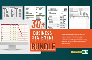 30+ Business Statement Template Bundle